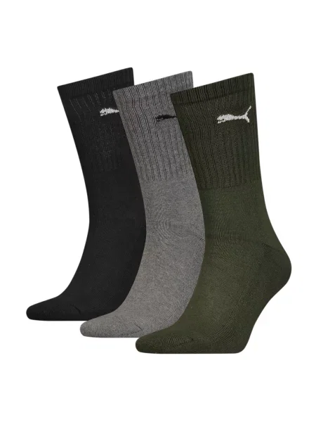 PUMA Crew Sock 3P Набір шкарпеток зелений
