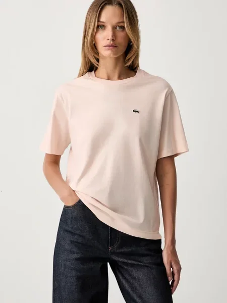 Lacoste Tricou | Relaxed fit roz