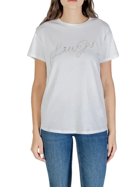 Къс тениска Liu Jo бяло