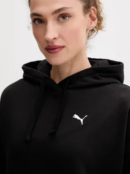 Свитер Puma с капюшоном с аппликацией черный