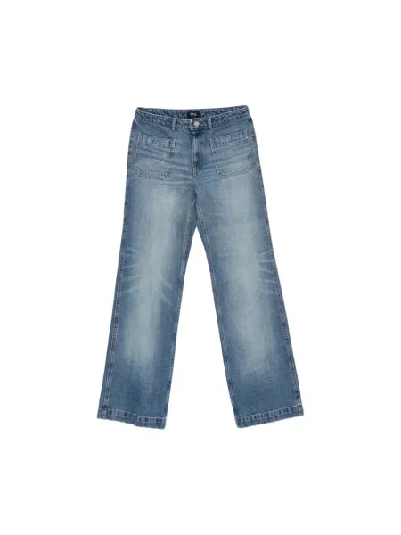 Szerokie jeansy A.p.c. niebieskie