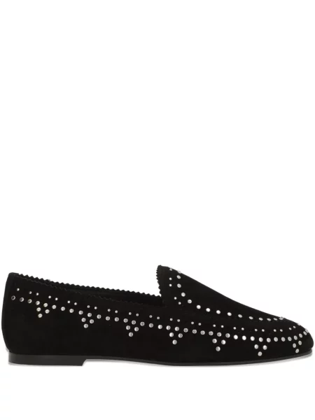 Pantofi loafer Aquazzura fără toc cu tepi negru