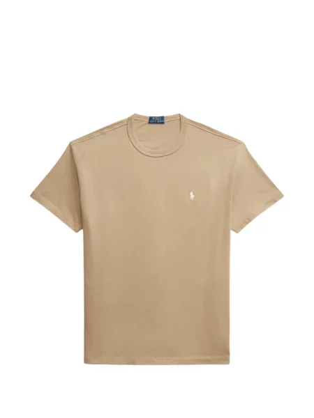 Tricou polo Polo Ralph Lauren cu autograf cu 5 buzunare în carouri gri