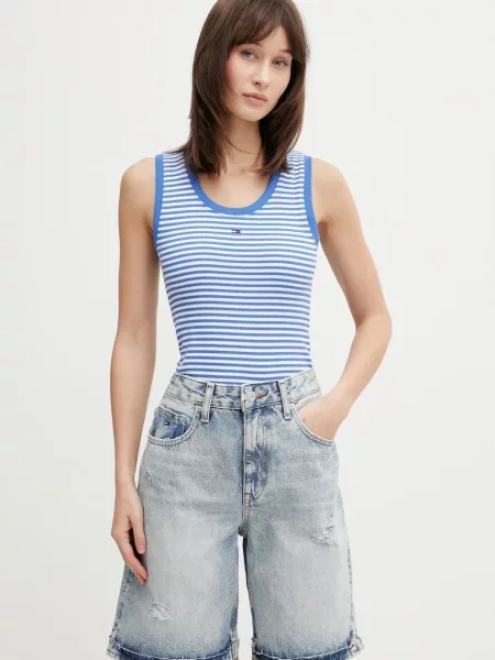 Top Tommy Jeans modrý