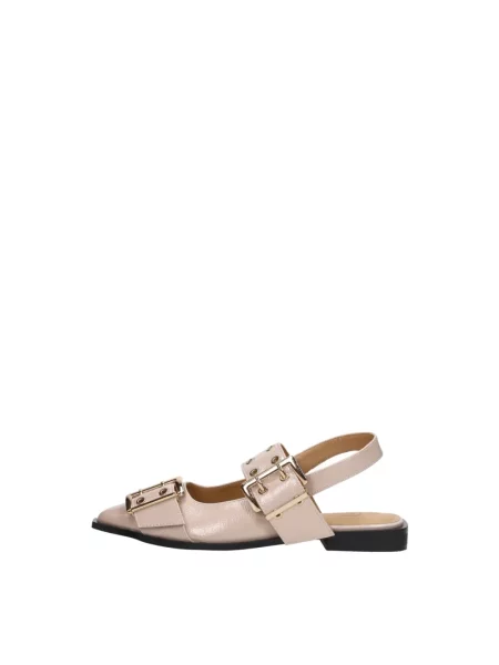 Balerinki Shoecolate z otwartą piętą beżowe