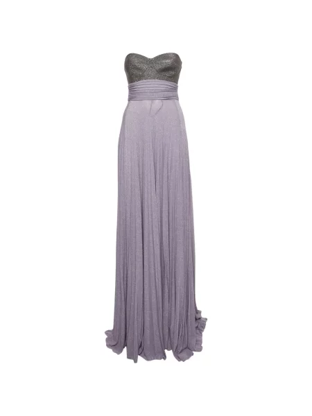 Rochie maxi Elisabetta Franchi fără bretele violet