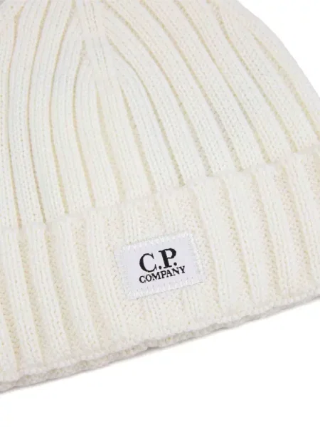 Шапка C.p. Company с автограф бяло