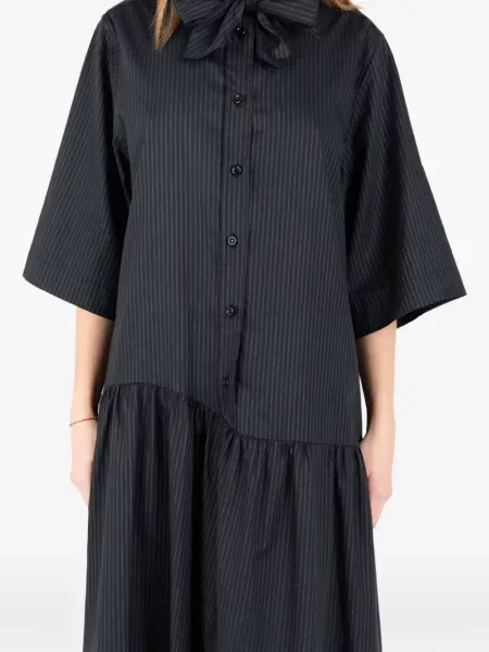 Sukienka midi Société Anonyme w paski do kolan garniturowa szara