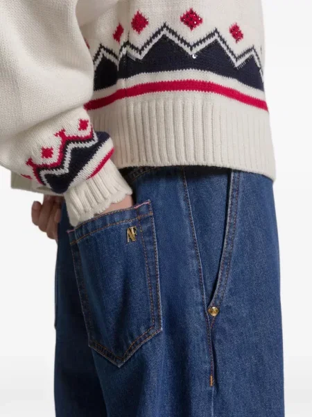 Blugi Alberta Ferretti albastru