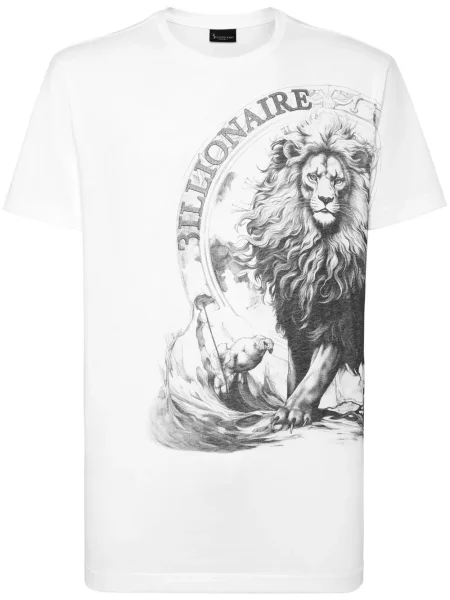 Tricou Billionaire cu imagine alb