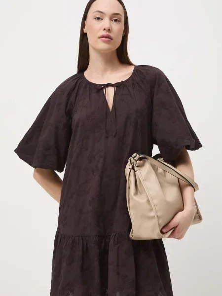 Medicine sukienka oversize brązowa