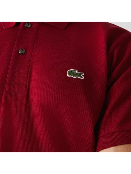 Поло Lacoste бордовое