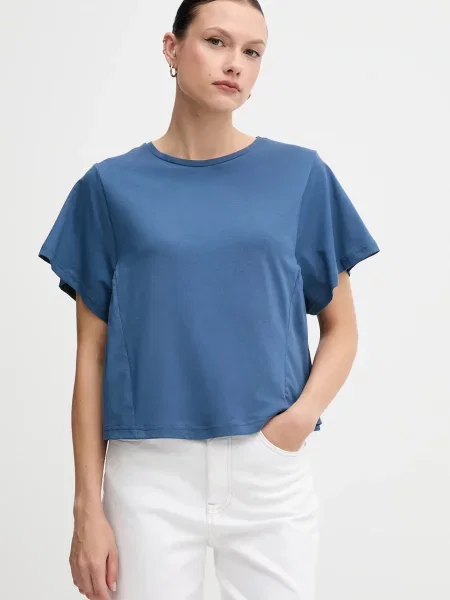 Тениска United Colors of Benetton дамска синьо