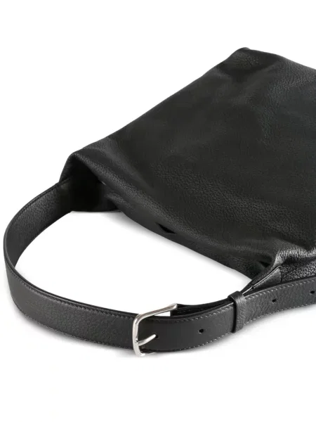 Geanta de piele The Row din piele cu cataramă negru