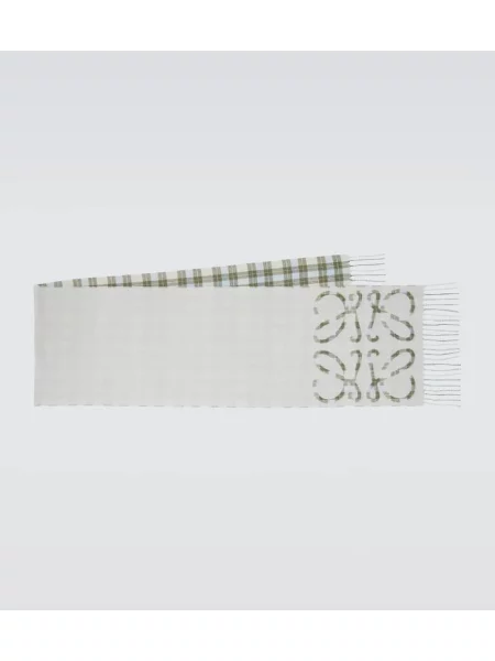 Svilen šal Loewe s karirastim vzorcem