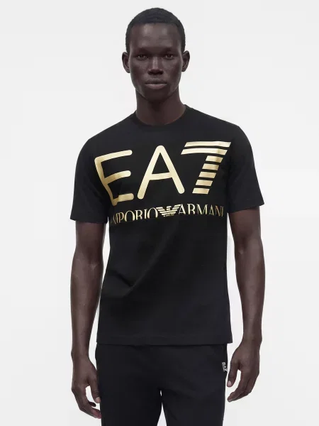 Emporio Armani Funkčné tričko zlatá čierna