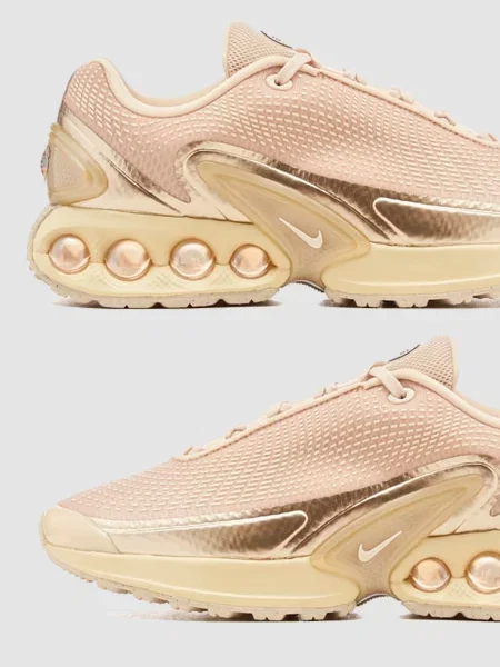 Кожаные кроссовки Nike Air Max золотые