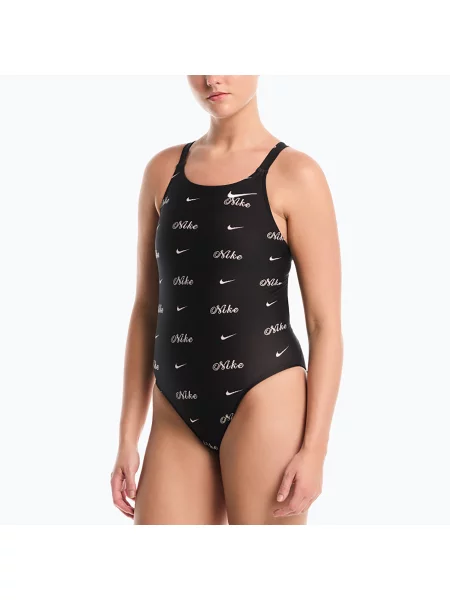 Costum de baie întreg pentru femei Nike Hydrastrong Multi Pr jet black negru