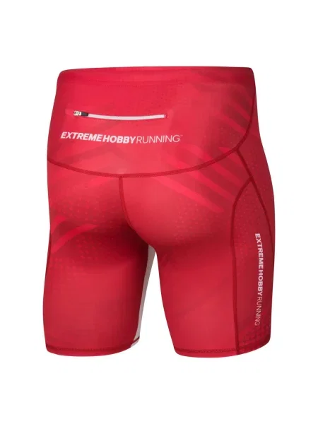 Legginsy krótkie do biegania EXTREME HOBBY POLSKA PRIME czerwone