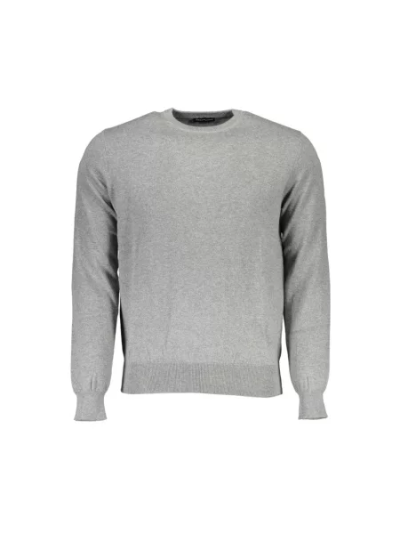 Haftowany sweter North Sails z dżerseju szary