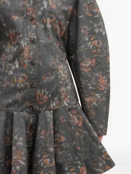 Rochie Ganni cu imagine de costum gri