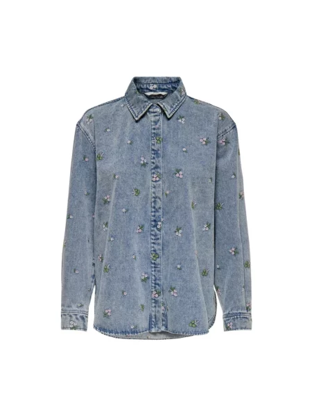 Koszula Only w kwiatki niebieska