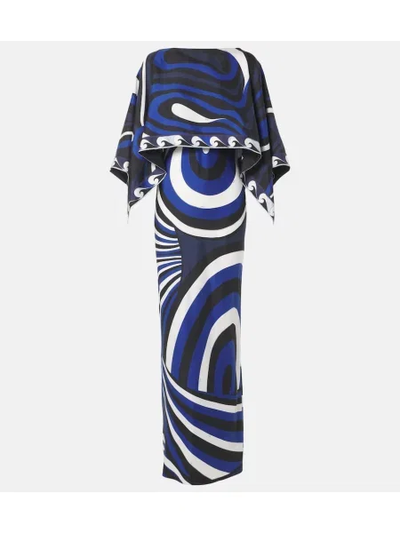 Rochie Pucci de mătase de costum albastru