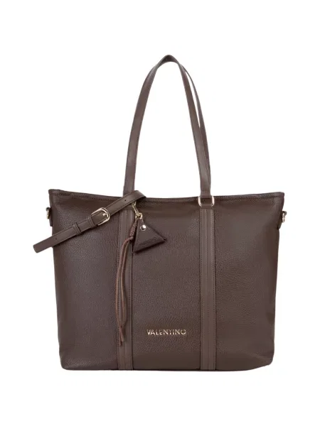 Shopper kabelka Valentino Bags z ekologickej kože hnedá