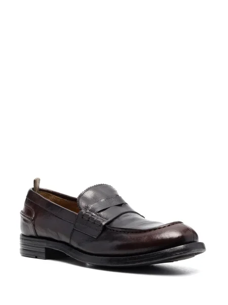 Кожени slip-on лоуфъри Officine Creative кафяво