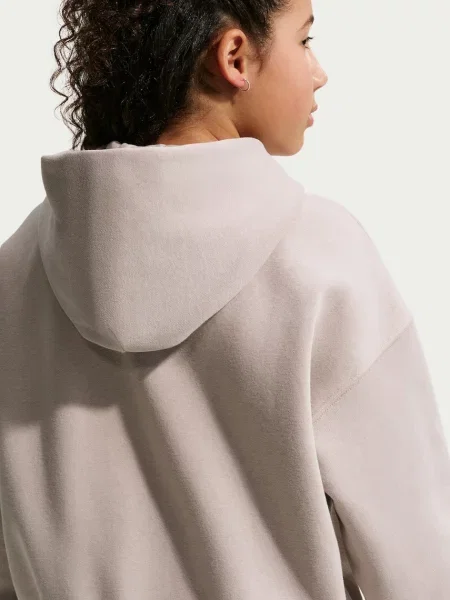 Nike кофта на застібці з капюшоном дитяча з бавовною Sportswear Studio Fleece