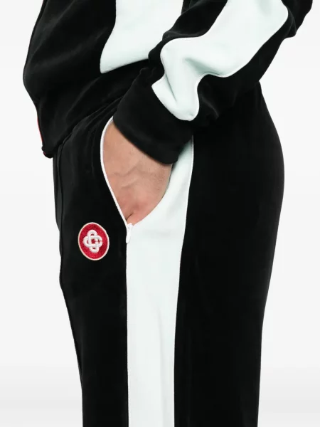 Pantaloni Casablanca din velur cu dungi negru