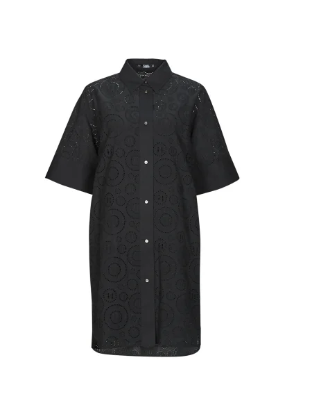 Rochie tip cămașă Karl Lagerfeld cu broderie scurtă