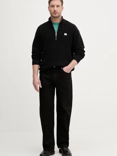 Calvin Klein Jeans pulover de negru