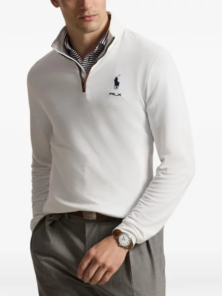 Hanorac cu fermoar Rlx Ralph Lauren cu broderie alb