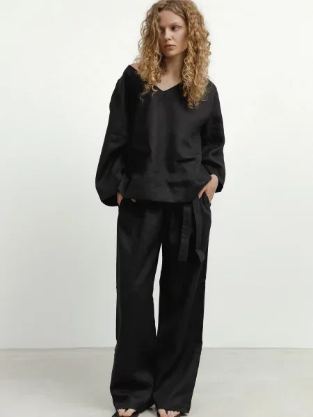 HARVEST Air Блуза Льон чорний