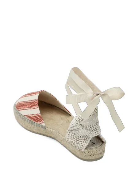 Fűzős csíkos lapos talpú espadrilles Manebi