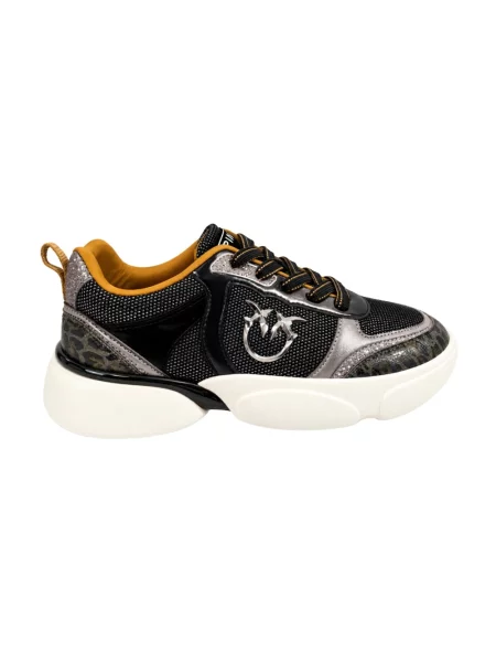 Sneakersy Pinko skórzane czarne
