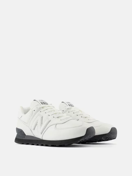 Кожаные повседневные кроссовки New Balance 574 белые