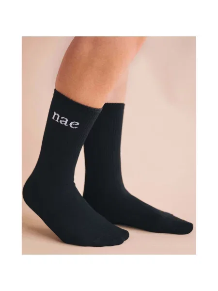 Čarape Nae Vegan Shoes s životinjskim uzorkom crna