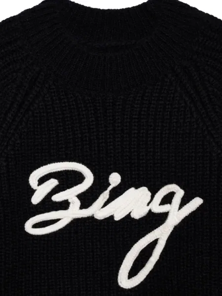 Pulover Anine Bing cu broderie negru