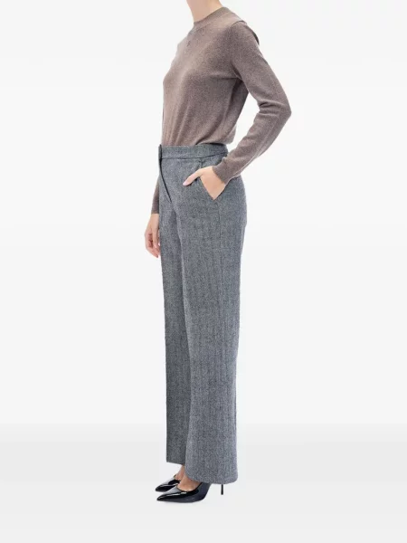 Pantaloni Karl Lagerfeld din tweed gri