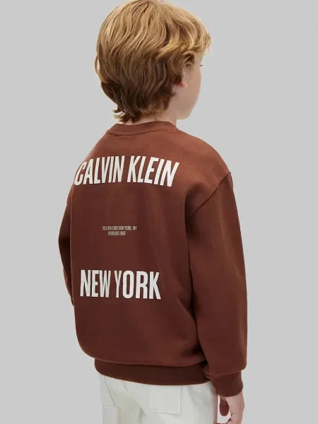 Calvin Klein Jeans hanorac pentru copii din maro