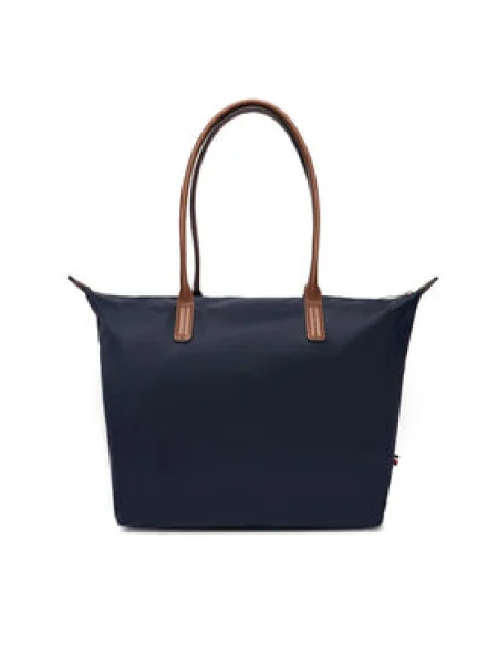 Táska Tommy Hilfiger Popette Tote Sötétkék kék