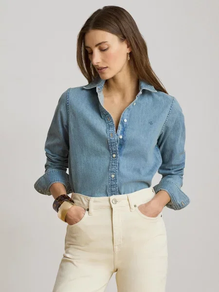 Lauren Ralph Lauren Blúzka denim modrá