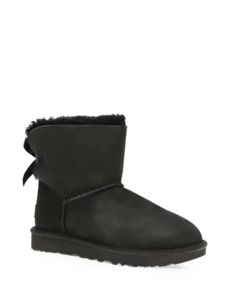 Cizme scurte Ugg cu funde negru