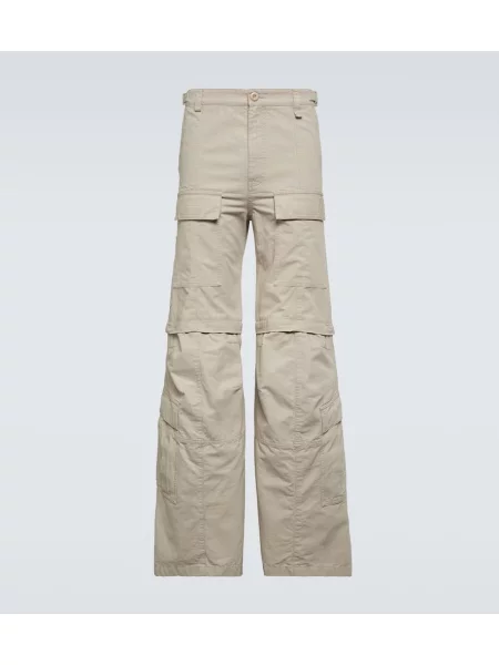 Kargo hlače Balenciaga na zvonec bež
