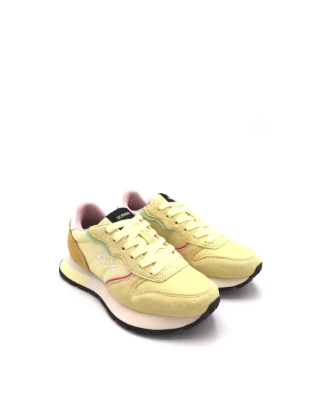 Sneakersy Sun68 skórzane żółte