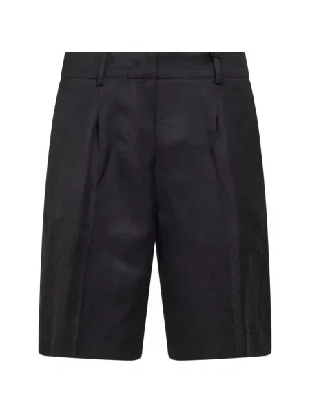 Szorty Pt Torino plisowane czarne