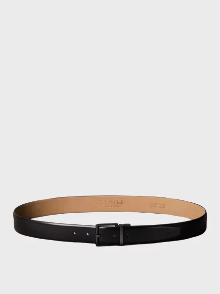 Шкіряний ремінь Calvin Klein чорний