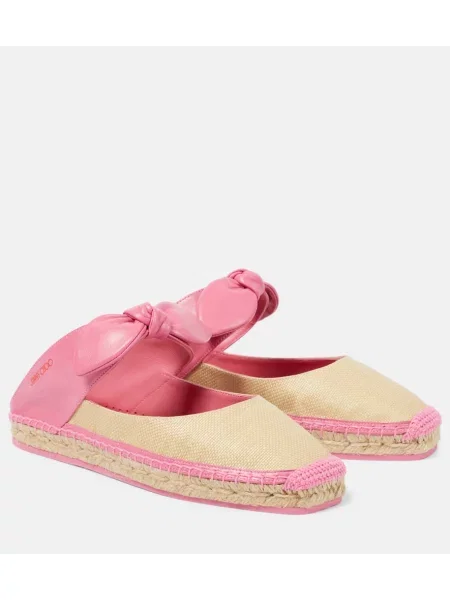 Espadrile Jimmy Choo din piele roz